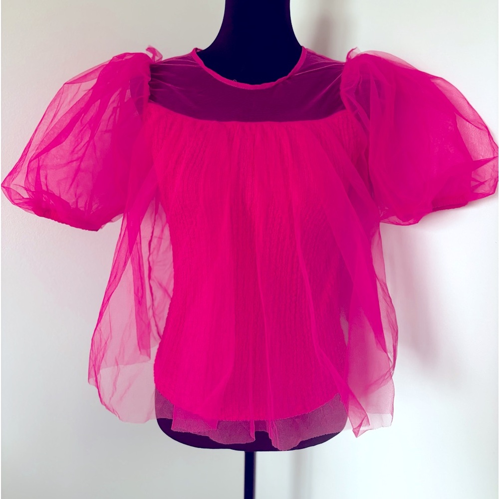 Anthropologie new chiffon stretch top